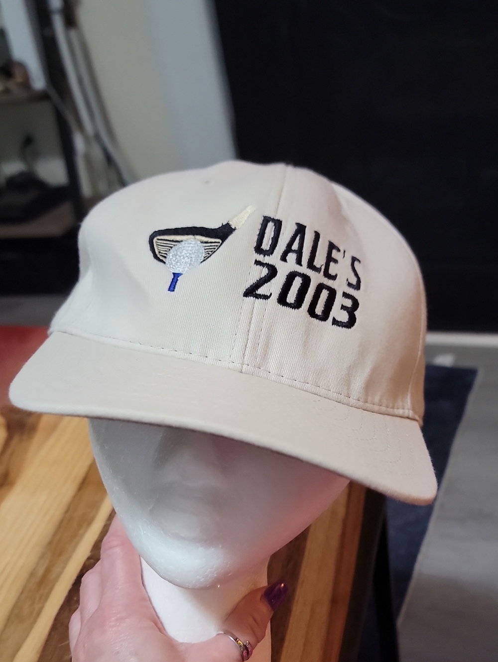 Embroidered 'DALE'S 2003' Khaki Golf Cap